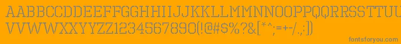 OctinprisonbkRegular Font – Gray Fonts on Orange Background