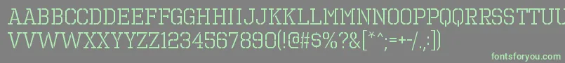 OctinprisonbkRegular Font – Green Fonts on Gray Background