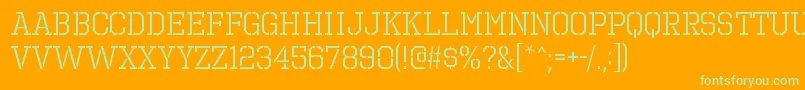 OctinprisonbkRegular Font – Green Fonts on Orange Background