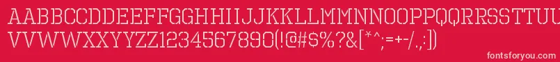 OctinprisonbkRegular Font – Pink Fonts on Red Background