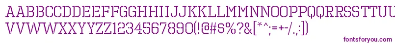 OctinprisonbkRegular Font – Purple Fonts on White Background