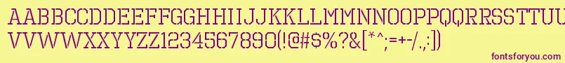 OctinprisonbkRegular Font – Purple Fonts on Yellow Background