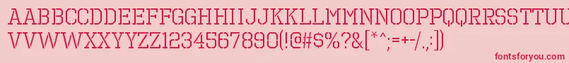 OctinprisonbkRegular Font – Red Fonts on Pink Background