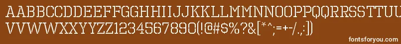 OctinprisonbkRegularフォントについての詳細 フォントOctinprisonbkRegular – 茶色の背景に白い文字