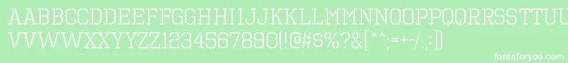 OctinprisonbkRegular Font – White Fonts on Green Background