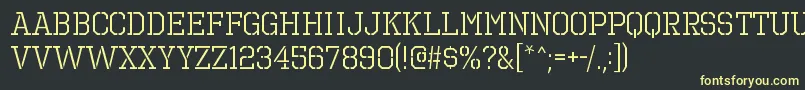 Подробнее о шрифте OctinprisonbkRegular Шрифт OctinprisonbkRegular – жёлтые шрифты на чёрном фоне