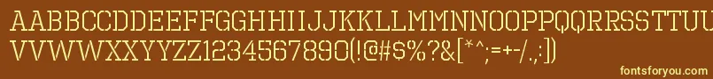 Подробнее о шрифте OctinprisonbkRegular Шрифт OctinprisonbkRegular – жёлтые шрифты на коричневом фоне
