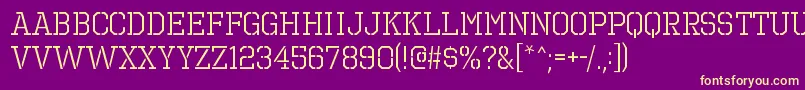 OctinprisonbkRegular Font – Yellow Fonts on Purple Background