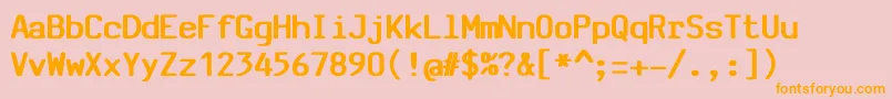 fuente SvbasicmanualBold – Fuentes Naranjas Sobre Fondo Rosa