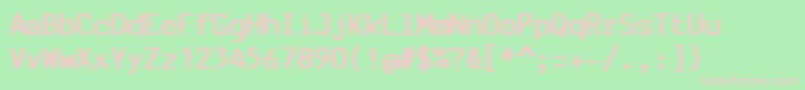 SvbasicmanualBold Font – Pink Fonts on Green Background