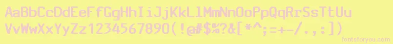 SvbasicmanualBold Font – Pink Fonts on Yellow Background