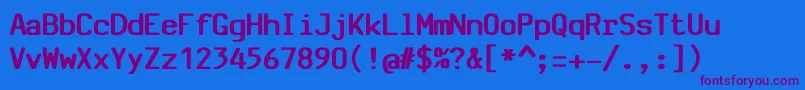 SvbasicmanualBold Font – Purple Fonts on Blue Background