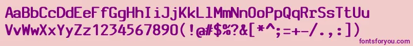 SvbasicmanualBold Font – Purple Fonts on Pink Background