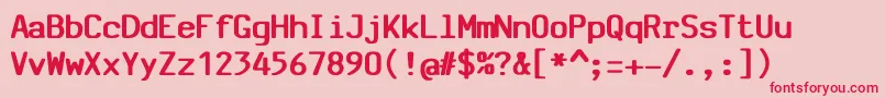 SvbasicmanualBold Font – Red Fonts on Pink Background