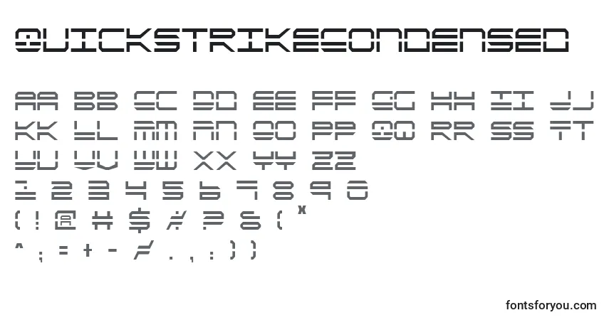 QuickstrikeCondensed Font – alphabet, numbers, special characters