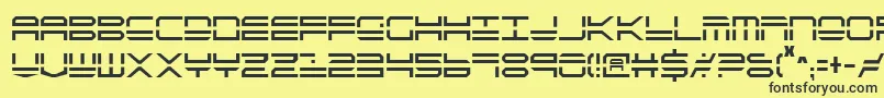 フォントQuickstrikeCondensed – 黒い文字の黄色い背景