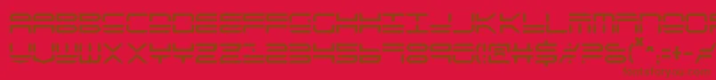 QuickstrikeCondensed-Schriftart – Braune Schriften auf rotem Hintergrund