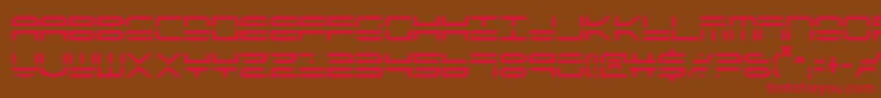 Czcionka QuickstrikeCondensed – czerwone czcionki na brązowym tle