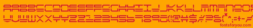 Шрифт QuickstrikeCondensed – красные шрифты на оранжевом фоне