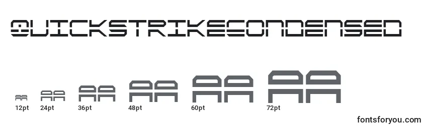 sizes of quickstrikecondensed font, quickstrikecondensed sizes
