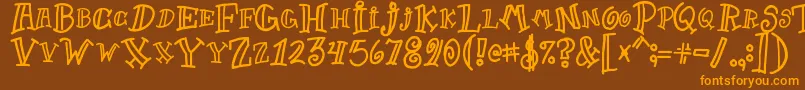 Шрифт Goofball – оранжевые шрифты на коричневом фоне