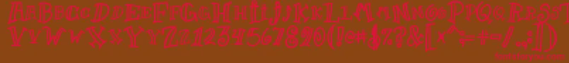Goofball Font – Red Fonts on Brown Background