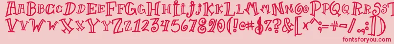 Goofball Font – Red Fonts on Pink Background