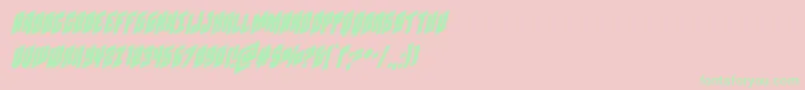 Galaxyforceital Font – Green Fonts on Pink Background