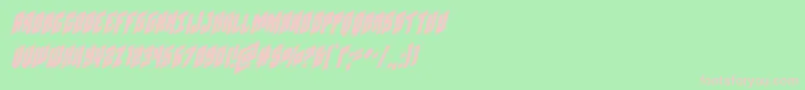 Galaxyforceital Font – Pink Fonts on Green Background