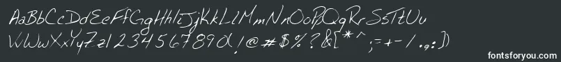 Lehn054 Font – White Fonts on Black Background