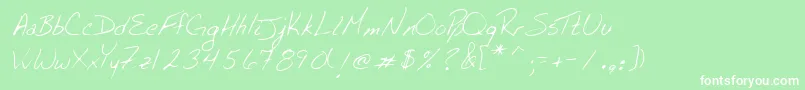 Lehn054 Font – White Fonts on Green Background