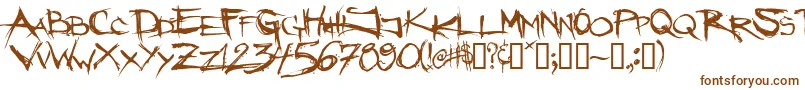 Шрифт Angryblue – коричневые шрифты на белом фоне