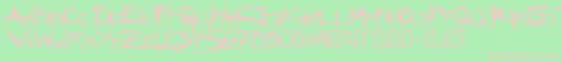 Angryblue Font – Pink Fonts on Green Background