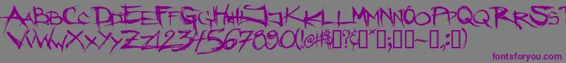 Шрифт Angryblue – фиолетовые шрифты на сером фоне