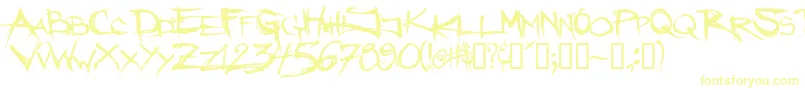 Шрифт Angryblue – жёлтые шрифты