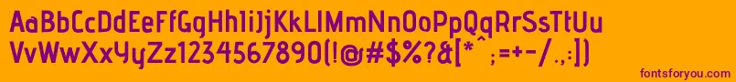 AdventBd3 Font – Purple Fonts on Orange Background