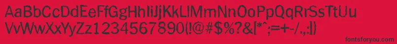 PlymouthrandomRegular Font – Black Fonts on Red Background