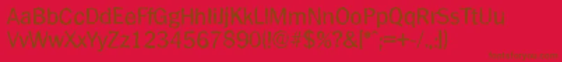 PlymouthrandomRegular Font – Brown Fonts on Red Background