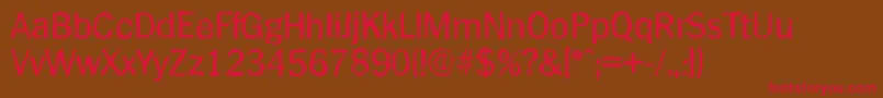 PlymouthrandomRegular Font – Red Fonts on Brown Background