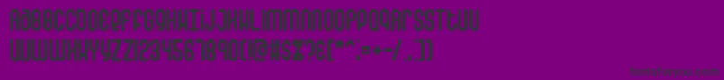 FalsePositiveRoundBrk Font – Black Fonts on Purple Background