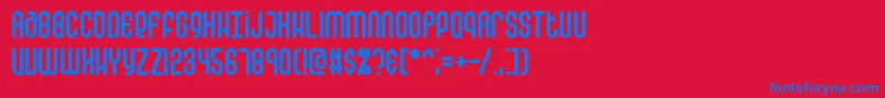 FalsePositiveRoundBrk Font – Blue Fonts on Red Background