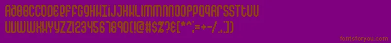 FalsePositiveRoundBrk Font – Brown Fonts on Purple Background