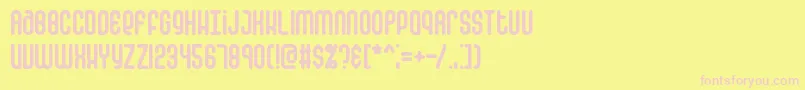 FalsePositiveRoundBrk Font – Pink Fonts on Yellow Background