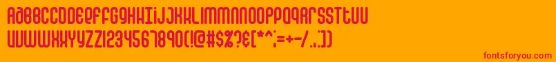 FalsePositiveRoundBrk Font – Red Fonts on Orange Background