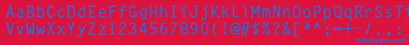 LettergothicstdBold Font – Blue Fonts on Red Background