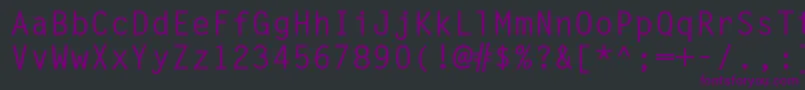 Шрифт LettergothicstdBold – фиолетовые шрифты на чёрном фоне