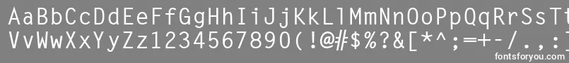 フォントLettergothicstdBold – 灰色の背景に白い文字