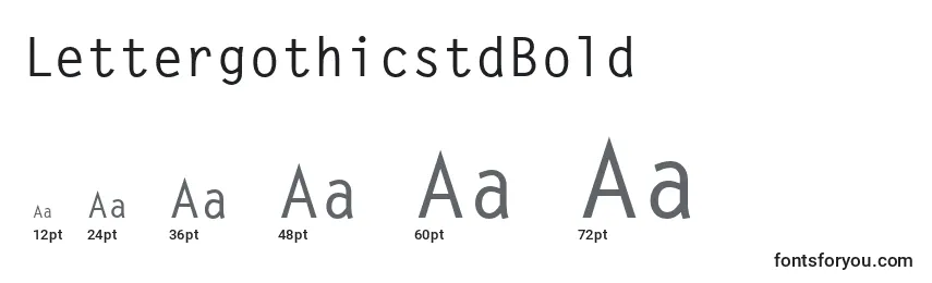 Размеры шрифта LettergothicstdBold