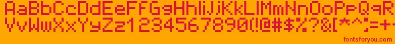 Rosesareff0000 Font – Red Fonts on Orange Background