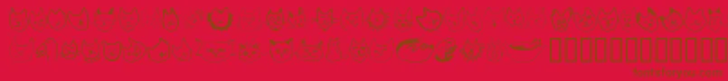 Linufa Font – Brown Fonts on Red Background